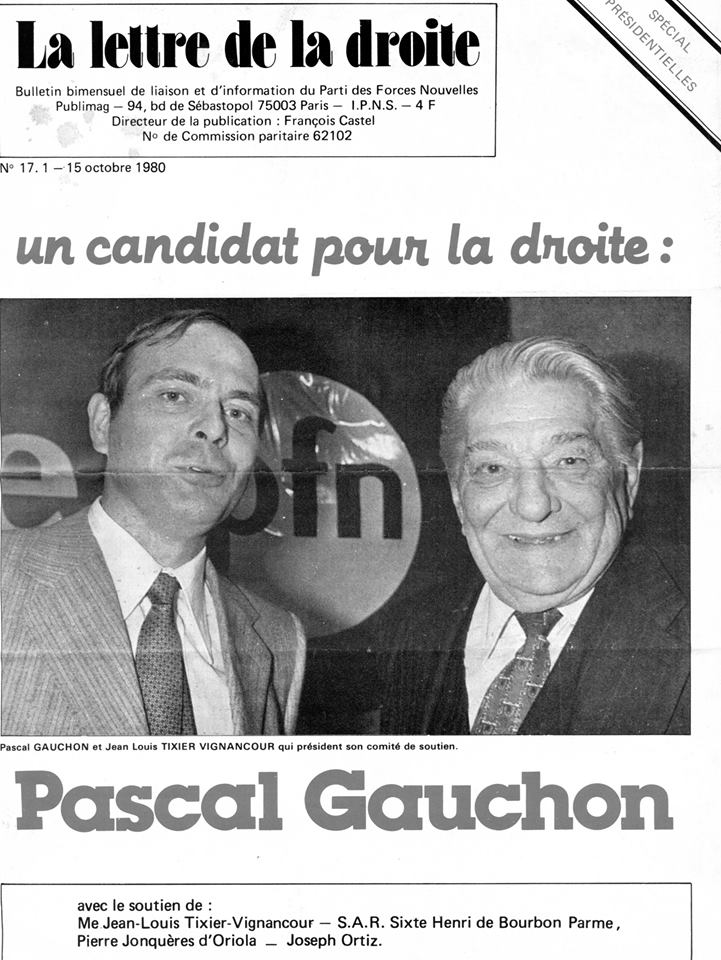 Gauchon alors qu'il voulait se présenter aux présidentielles de 1981